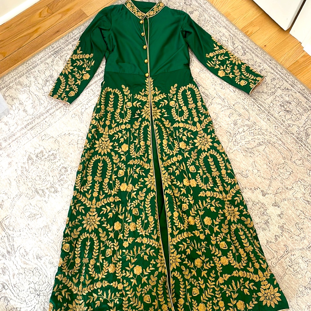 Green Embroidered Salwar Kameez